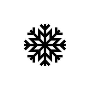 Kar simgesi logosu tasarımı. kar tanesi işareti ve sembol