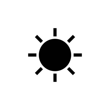 Güneş simgesi logosu tasarımı. Parlaklık işareti ve sembol