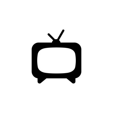 Televizyon ikonu logosu tasarımı. televizyon işareti ve sembol