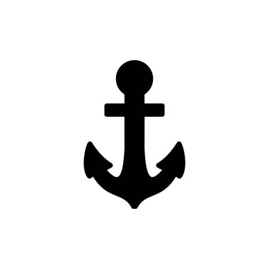 Çapa simgesi logo tasarımı. Çapa işareti ve sembol. Çapa deniz simgesi.