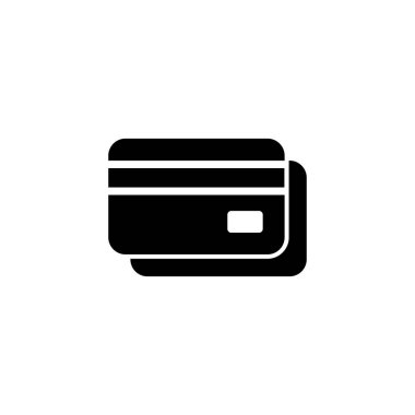 Kredi kartı simgesi logosu tasarımı. Kredi kartı ödeme imzası ve sembolü