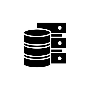 Veritabanı simgesi logo tasarımı. veritabanı işareti ve sembolü