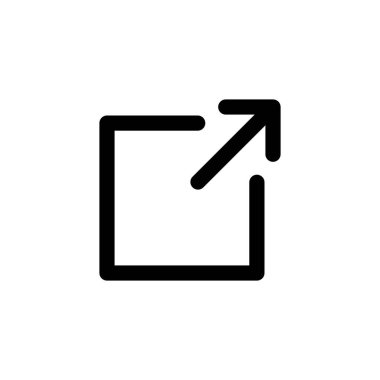 Dış bağlantı simgesi logo tasarımı. bağlantı işareti ve sembol. hiper bağlantı sembolü