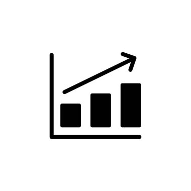 Grafik simgesi logosu dizaynı büyüyor. Çizelge ve sembol. diyagram simgesi