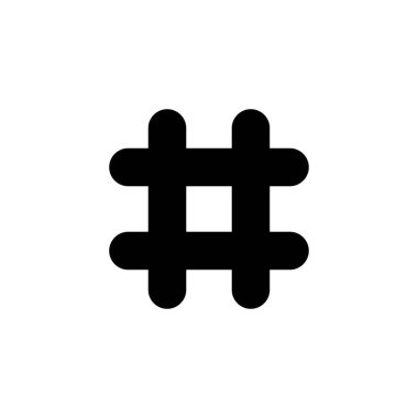 Etiket simgesi logo tasarımı. hashtag işareti ve sembol