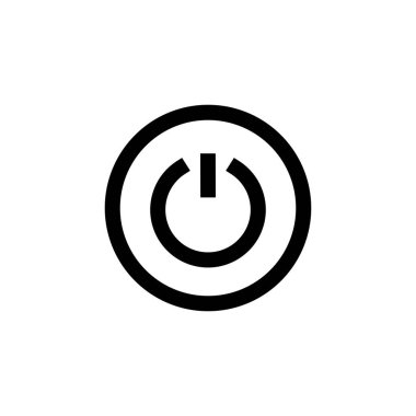 Güç simgesi logosu tasarımı. Güç Anahtarı işareti ve sembolü. Elektrik gücü.