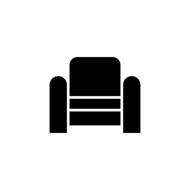 Koltuk simgesi logosu tasarımı. Kanepe işareti ve sembol. mobilya simgesi