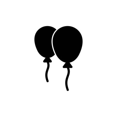 Balon simgesi logosu tasarımı. Parti balonu işareti ve sembolü