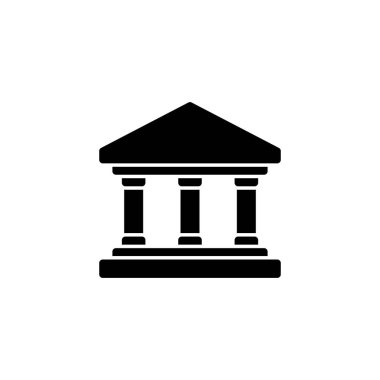 Banka simgesi logosu tasarımı. Banka işareti ve sembol, müze, üniversite