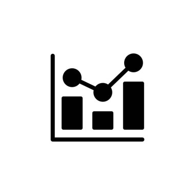 Grafik simgesi logosu dizaynı büyüyor. Çizelge ve sembol. diyagram simgesi
