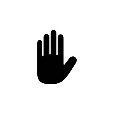 El simgesi logosu tasarımı. El işareti ve sembol. Avuç