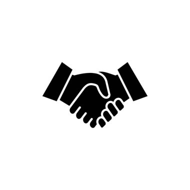 Tokalaşma simgesi logo tasarımı. İş tokalaşma işareti ve sembol. iletişim anlaşması
