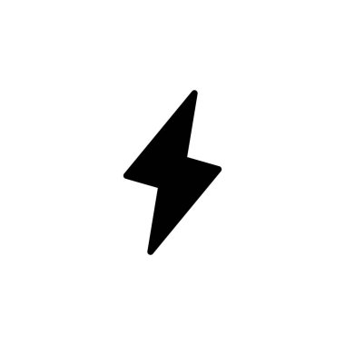 Şimşek simgesi logosu tasarımı. Elektrik işareti ve sembol. Güç simgesi. enerji işareti