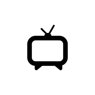 Televizyon ikonu logosu tasarımı. televizyon işareti ve sembol