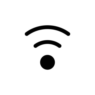 Wifi simgesi logo tasarımı. İşaret işareti ve sembol. Kablosuz simge