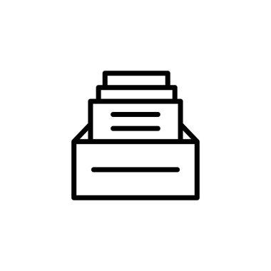 Dizin simgesi logo tasarımını arşivle. Belge vektör simgesi. Depolama simgesini arşivle.