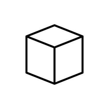 Kutu simgesi logosu tasarımı. kutu işareti ve sembol, paket, paket