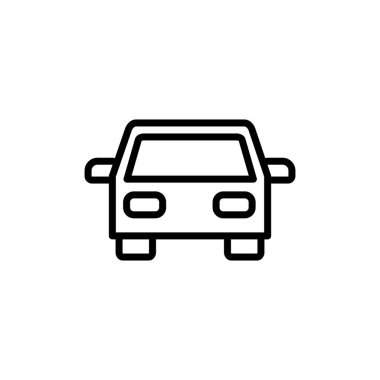 Araba simgesi logosu tasarımı. Araba işareti ve sembol. küçük sedan