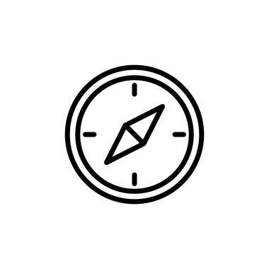 Pusula simgesi logosu tasarımı. ok pusula simgesi işareti ve sembolü