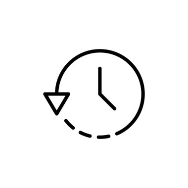 Tarih simgesi logosu tasarımı. Son olay geçmişi işareti ve simgesi