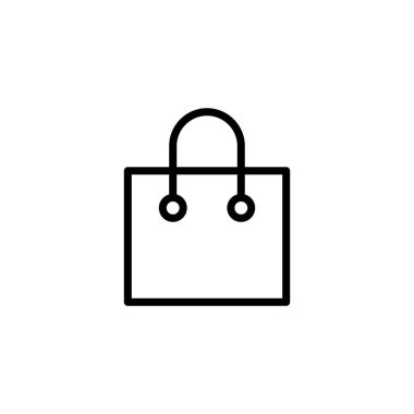 Alışveriş çantası simgesi logosu tasarımı. Alışveriş işareti ve sembol