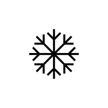 Kar simgesi logosu tasarımı. kar tanesi işareti ve sembol