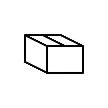 Kutu simgesi logosu tasarımı. kutu işareti ve sembol, paket, paket