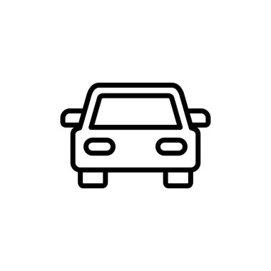 Araba simgesi logosu tasarımı. Araba işareti ve sembol. küçük sedan