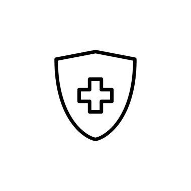 Sağlık sigortası logosu tasarımı. Sigorta sağlık belgesi ve sembolü