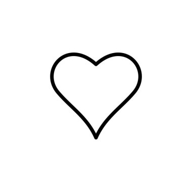 Aşk simgesi logosu tasarımı. Kalp işareti ve sembol. Simge vektörü gibi.