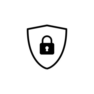 Güvenlik simgesi logosu tasarımı. Koruma ikonu. Özel hayat. vpn