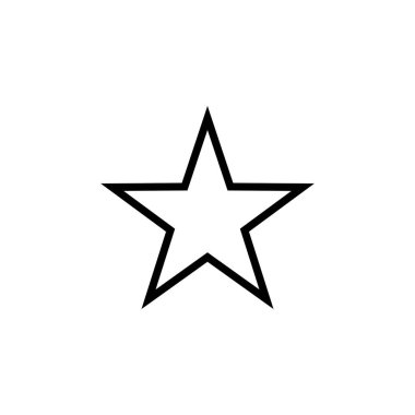 Yıldız simgesi logosu tasarımı. Reyting işareti ve sembol. favori yıldız simgesi