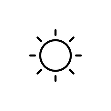 Güneş simgesi logosu tasarımı. Parlaklık işareti ve sembol