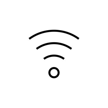 Wifi simgesi logo tasarımı. İşaret işareti ve sembol. Kablosuz simge