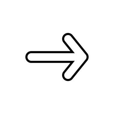 Ok simgesi logosu tasarımı. Web tasarımı için ok işareti ve sembol.