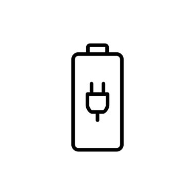 Batarya simgesi logosu tasarımı. Şarj işareti. pil şarj seviyesi