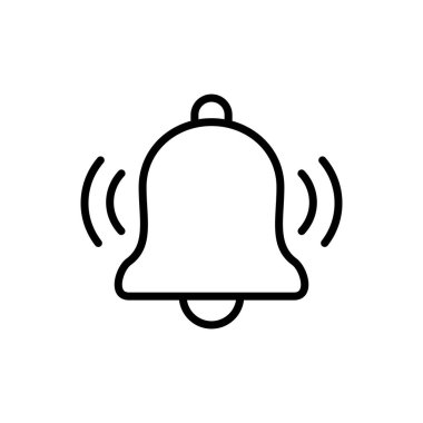 Bell simgesi logosu tasarımı. Web sitesi tasarımı için uyarı işareti ve sembol