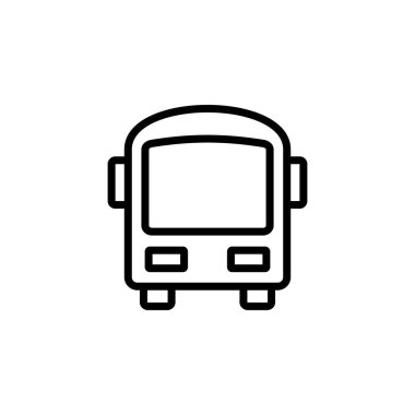 Otobüs simgesi logosu tasarımı. otobüs işareti ve sembol