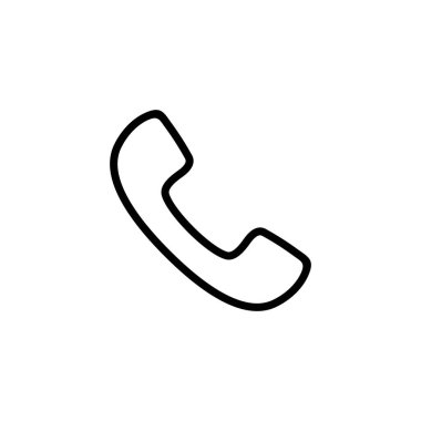 Simge logosu tasarımını ara. Telefon işareti ve sembol. Telefon ikonu. Bizimle irtibata geç 