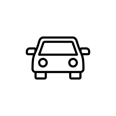 Araba simgesi logosu tasarımı. Araba işareti ve sembol. küçük sedan