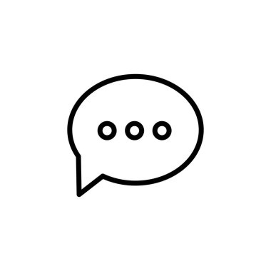 Sohbet ikonu logosu tasarımı. Konuşma balonu işareti ve sembol. Yorum simgesi. ileti