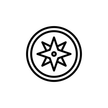 Pusula simgesi logosu tasarımı. ok pusula simgesi işareti ve sembolü