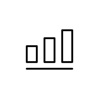 Grafik simgesi logosu dizaynı büyüyor. Çizelge ve sembol. diyagram simgesi