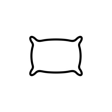 Yastık simgesi logosu tasarımı. Yastık işareti ve sembol. Rahat yumuşacık yastık.