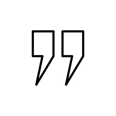 Alıntı simgesi logo tasarımı. Tırnak işareti ve sembol
