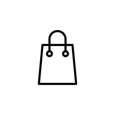 Alışveriş çantası simgesi logosu tasarımı. Alışveriş işareti ve sembol