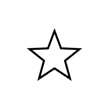 Yıldız simgesi logosu tasarımı. Reyting işareti ve sembol. favori yıldız simgesi