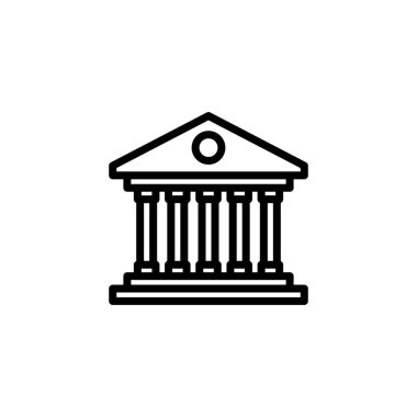 Banka simgesi logosu tasarımı. Banka işareti ve sembol, müze, üniversite