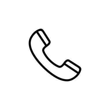 Simge logosu tasarımını ara. Telefon işareti ve sembol. Telefon ikonu. Bizimle irtibata geç 