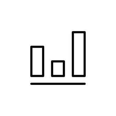 Grafik simgesi logosu dizaynı büyüyor. Çizelge ve sembol. diyagram simgesi